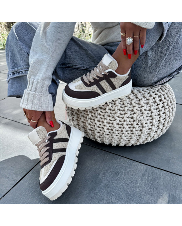 HNEDÉ TEDDY TENISKY-321227-20