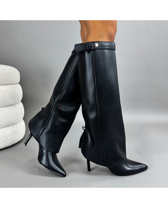 Čierne vysoké čižmy-321370-20