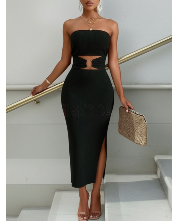 Čierne riasené šaty-325995-20