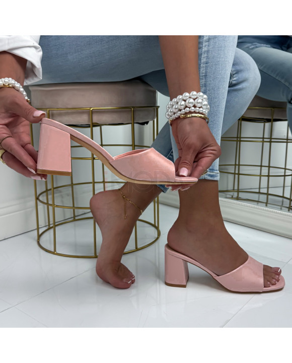 Ružové šľapky na opätku-327274-20