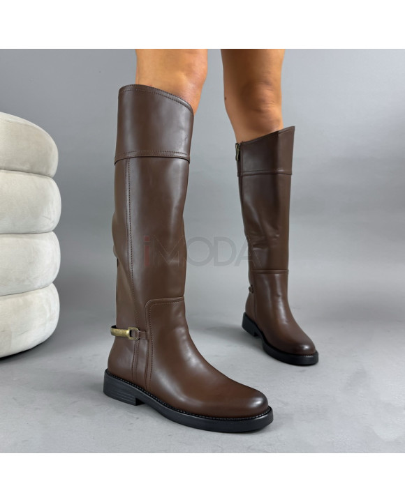 Hnedé vysoké čižmy-323454-20
