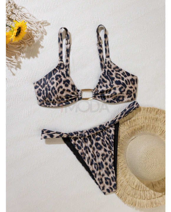 Dvojdielne plavky s leopardím vzorom-325449-20