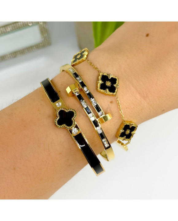 Dámsky oceľový náramok pozlátený-321945-20