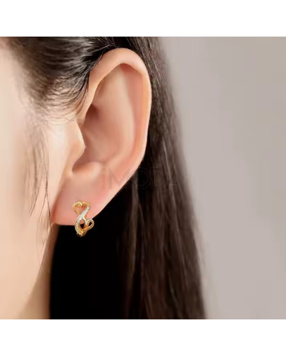 Strieborné náušnice pozlátené Essence-320874-20