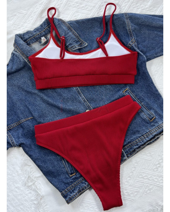 Červené dvojdielne plavky-325403-20