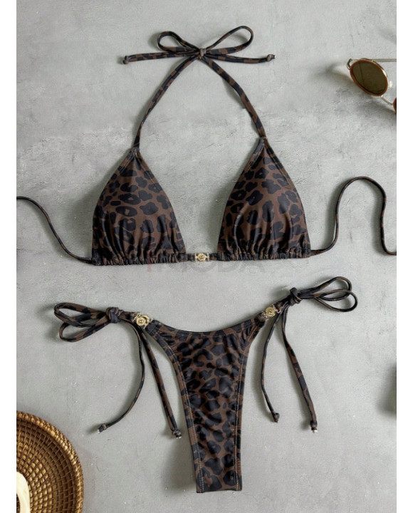 Hnedé dvojdielne plavky-327087-20