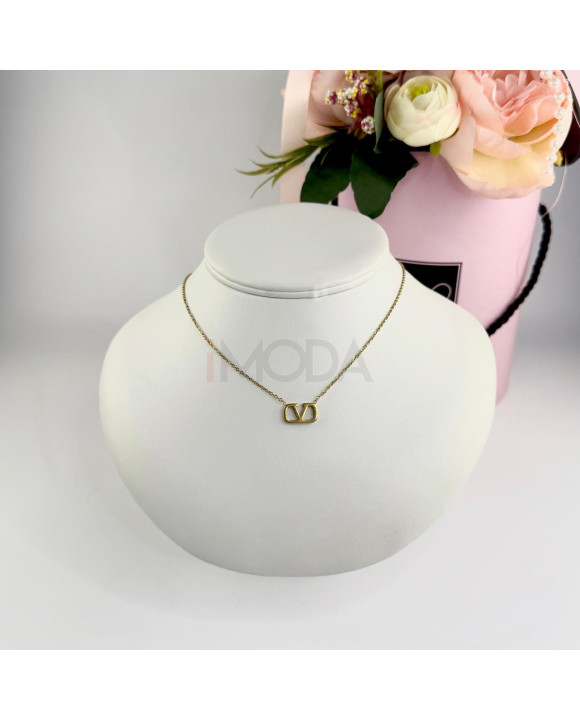 Dámsky oceľový náhrdelník s príveskom-321775-20