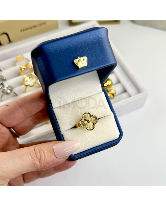 Pozlátený oceľový prsteň nastaviteľný-322077-20