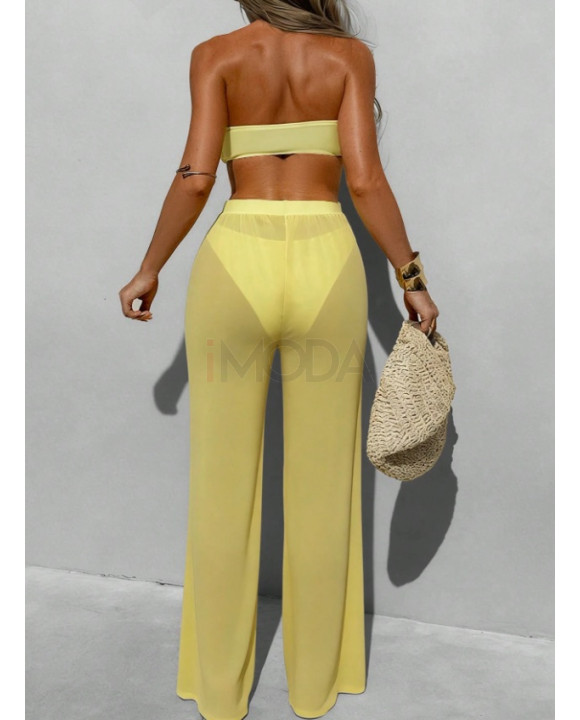 Žltý trojdielny plavkový set-327521-20