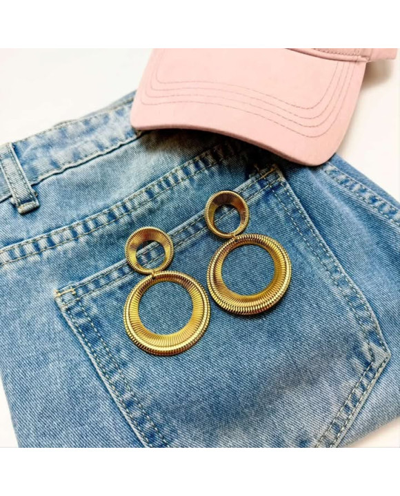 Dámske oceľové náušnice asymetrické-318048-20