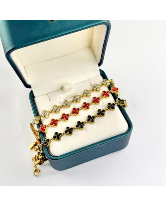 Dámsky oceľový náramok zelený-321584-20