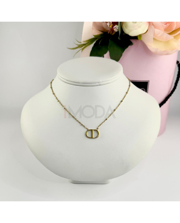 Dámsky oceľový náhrdelník s príveskom-321776-20