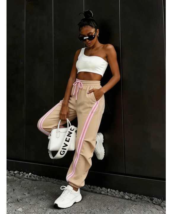 Béžové teplákové nohavice-326593-20