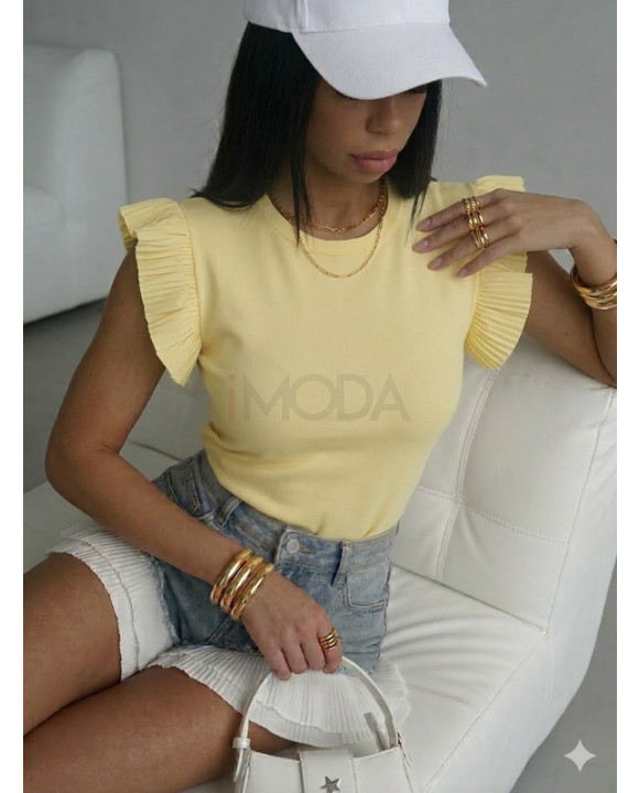 Žlté tričko s volánom-326324-20