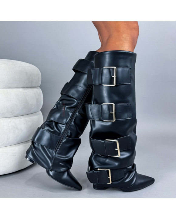 Čierne vysoké čižmy-321467-20