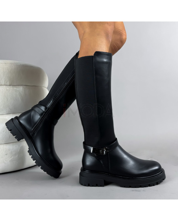 Čierne vysoké čižmy-323218-20