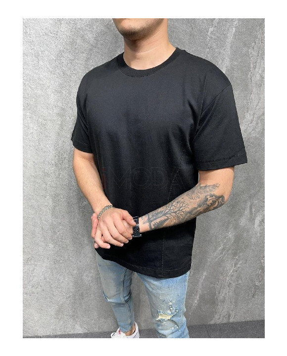 Čierne bavlnené tričko-247950-20