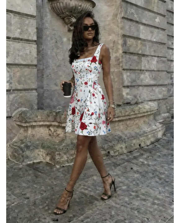 Biele šaty s kvetinovou potlačou-327375-20