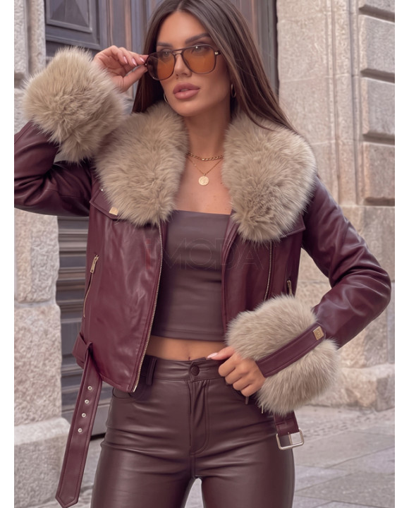 BORDO zateplená koženka s kožušinou-330370-20