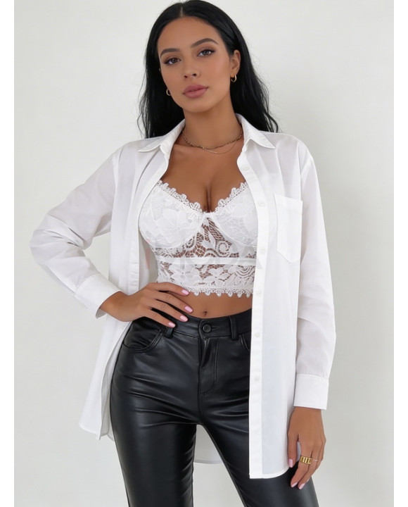 Biely čipkovaný top-326089-20