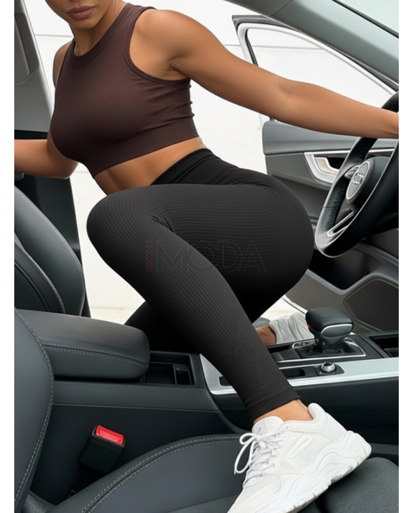 Čierne vrúbkované legíny-325068-20