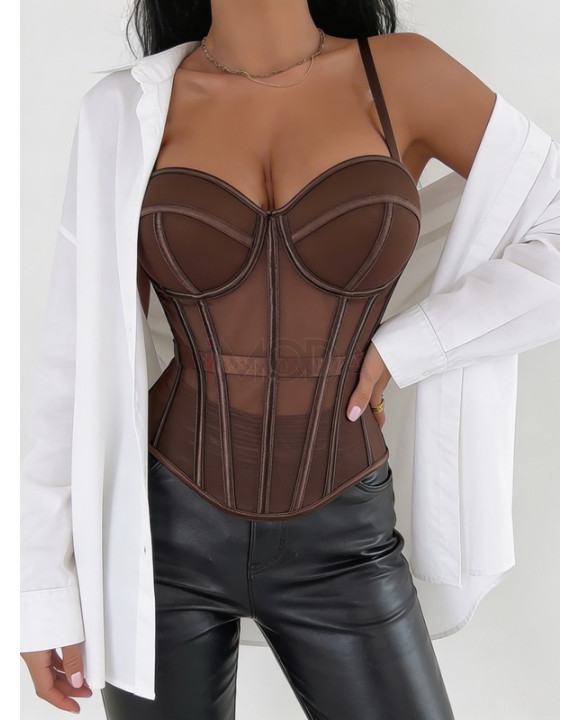 Čokoládovohnedý korzet-326094-20