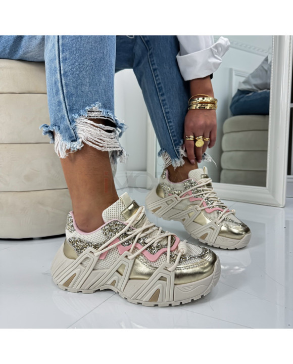 Béžovo-zlaté tenisky-324872-20