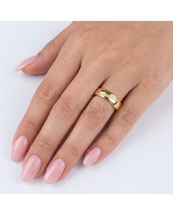 Dámska obrúčka pozlátená-324088-20