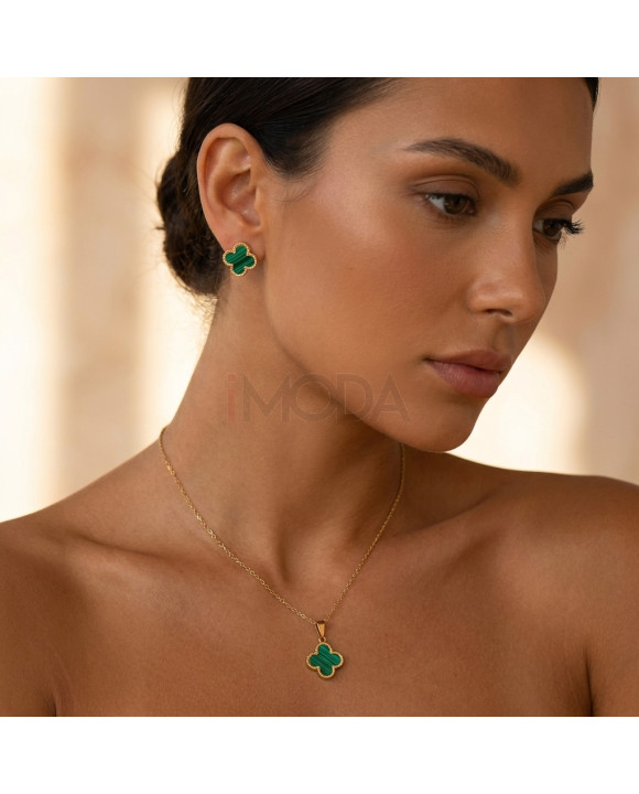 Dámska oceľová súprava pozlátená-327251-20