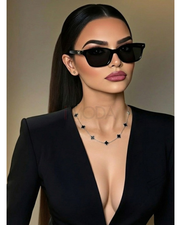 Dámsky oceľový náhrdelník čierny-307180-20