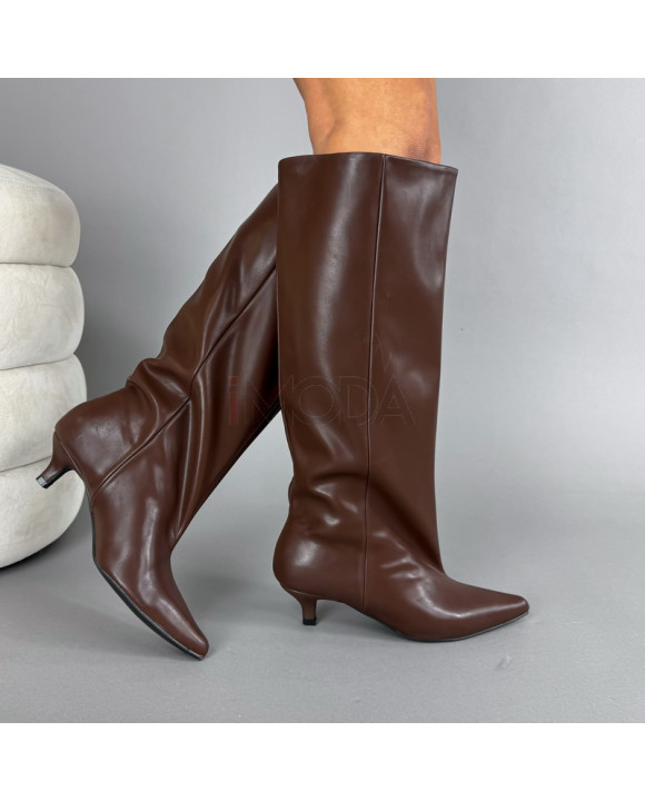 Hnedé vysoké čižmy-323621-20