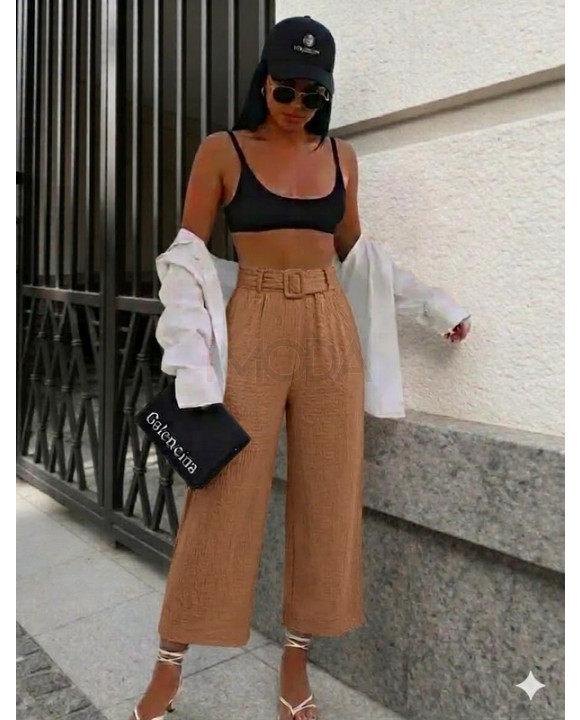 Hnedé mušelínové nohavice-326321-20