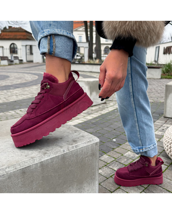 Vínové zateplené tenisky-323664-20