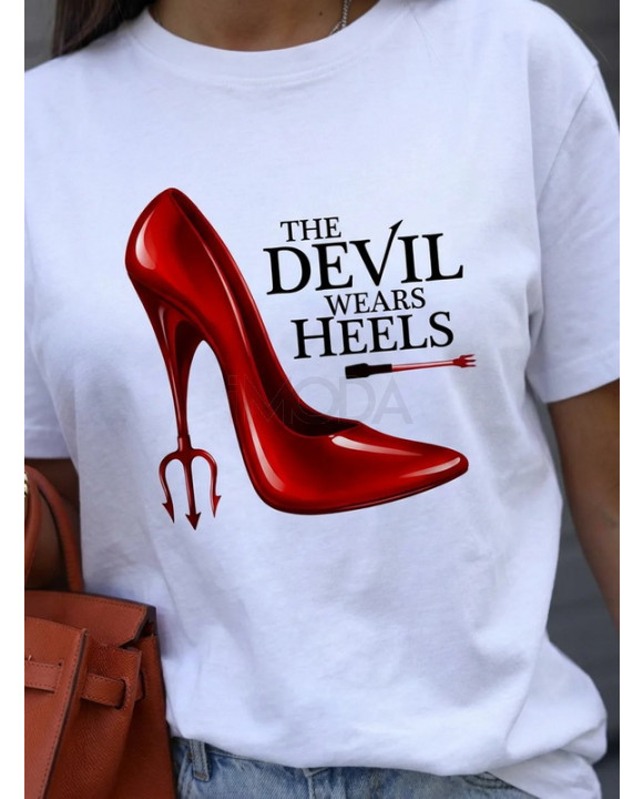 Biele tričko DEVIL-327718-20