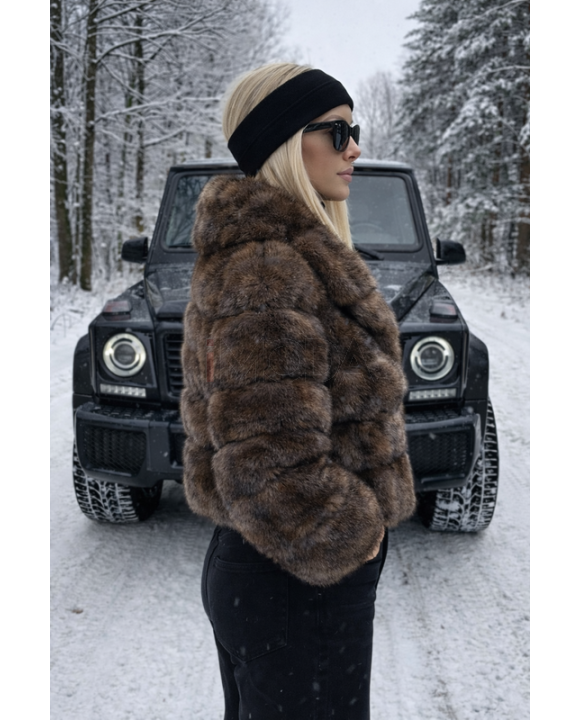 Hnedý kožušinový kabát-324972-20