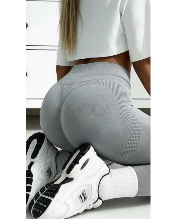 Sivé double push-up legíny-325057-20
