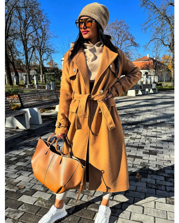 Hnedý dlhý kabát-323430-20