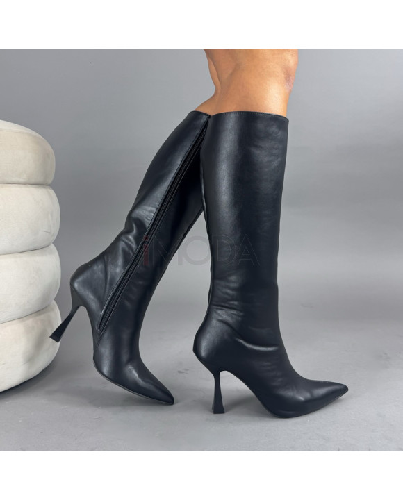 Čierne vysoké čižmy-323415-20