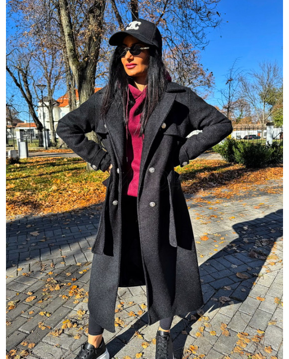 Čierny dlhý kabát-323431-20