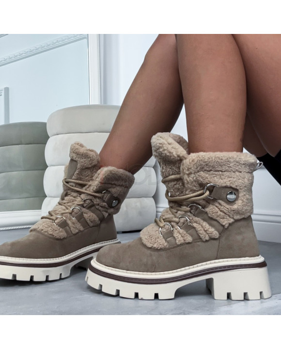 Svetlohnedé nízke čižmy-323496-20