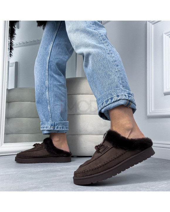 Hnedá nasúvacia obuv-323691-20