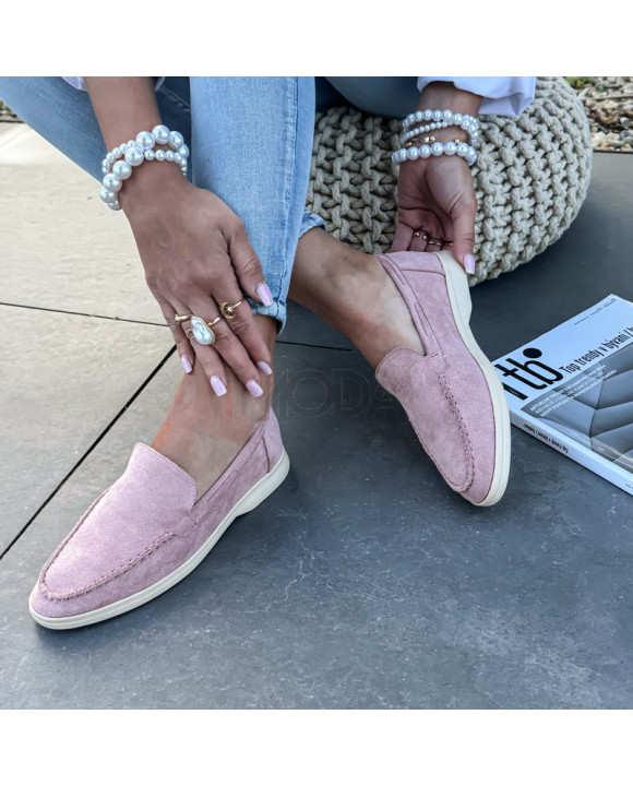 Ružové semišové mokasíny-327471-20