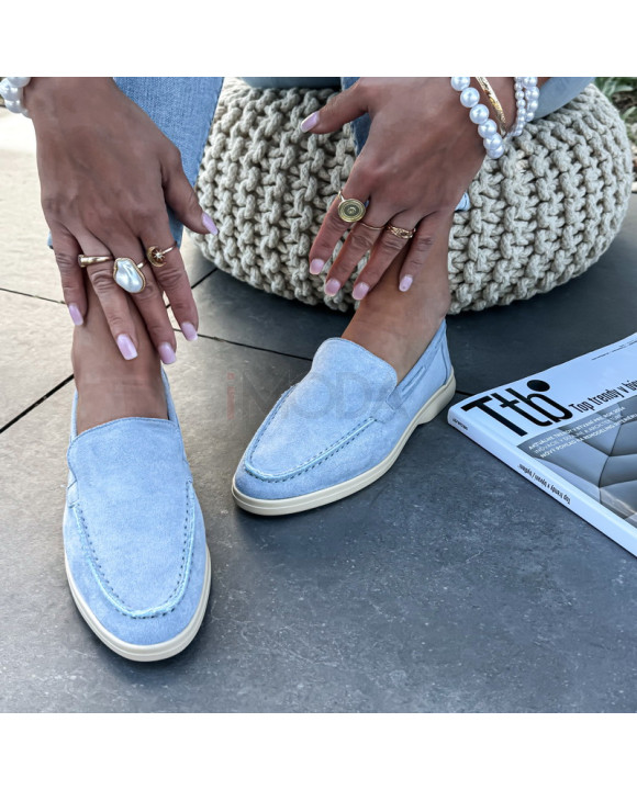 Modré semišové mokasíny-327483-20