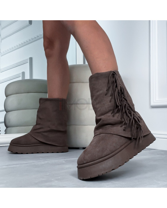 Tmavohnedé snehule so strapcami-324263-20