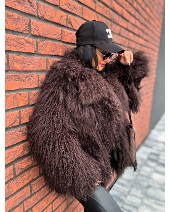 Kožuch z mongolskej ovečky CHOCCO-322741-20