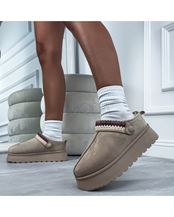 Béžova nasúvacia obuv-322743-20