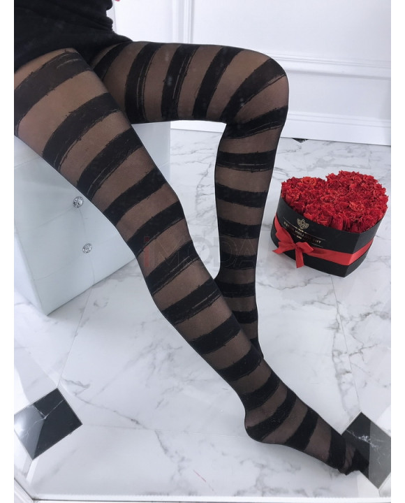 Dámske pruhované pančuchy-182122-20