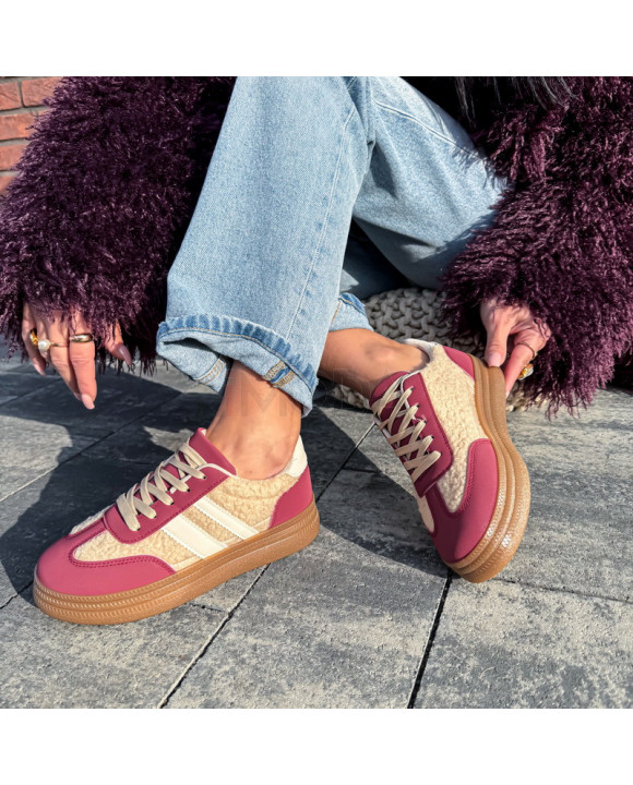 Bordovo-hnedé tenisky-324225-20