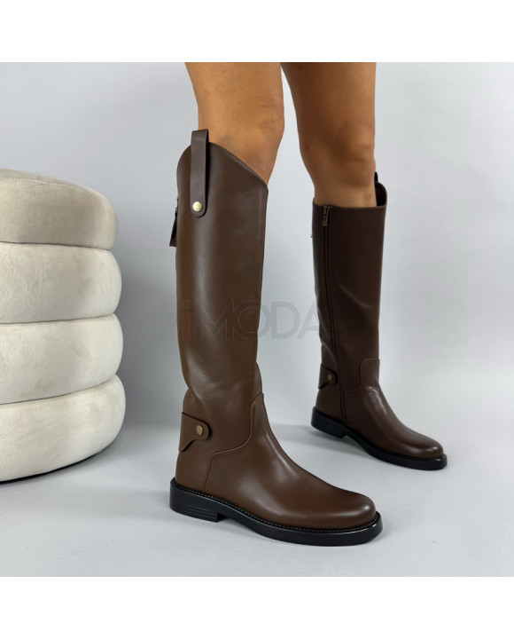 Hnedé vysoké čižmy-323698-20