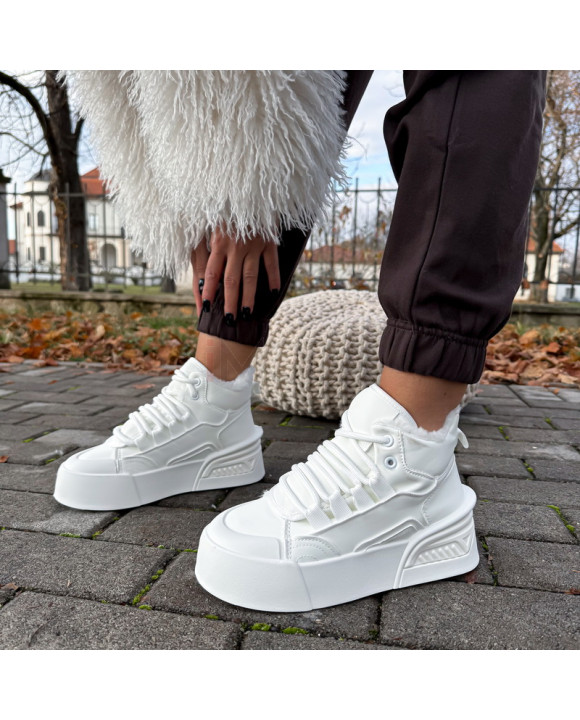 Biele zateplené členkové tenisky-323558-20